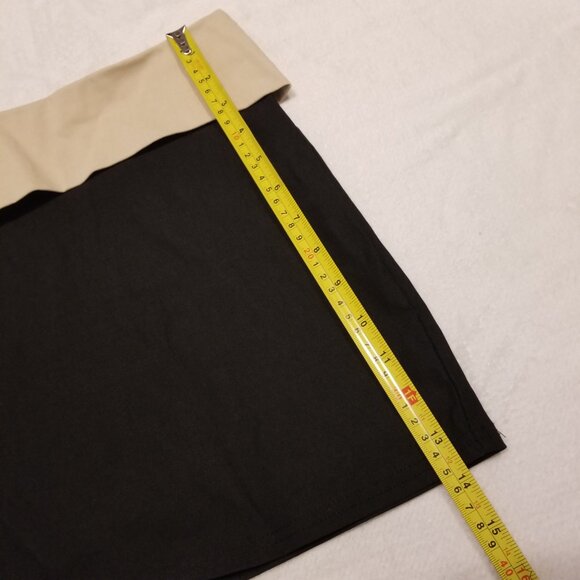 NWT PrettyLittleThing Black Stretch Woven Fold Over Detail Micro Mini Skirt Smal - Picture 11 of 12